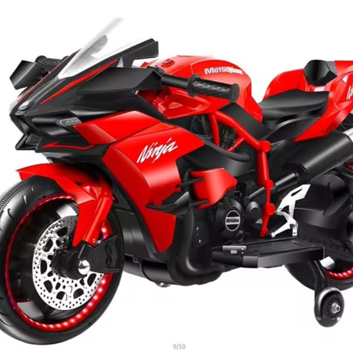 GENERICO - Motos para niños - Modelo Ninja Kawasaki ZX ROJO