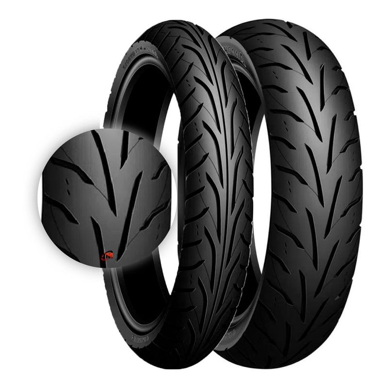 DUNLOP - PAR LLANTAS DUNLOP GT601FJ 11070-17 GT601 13070-17 NS200