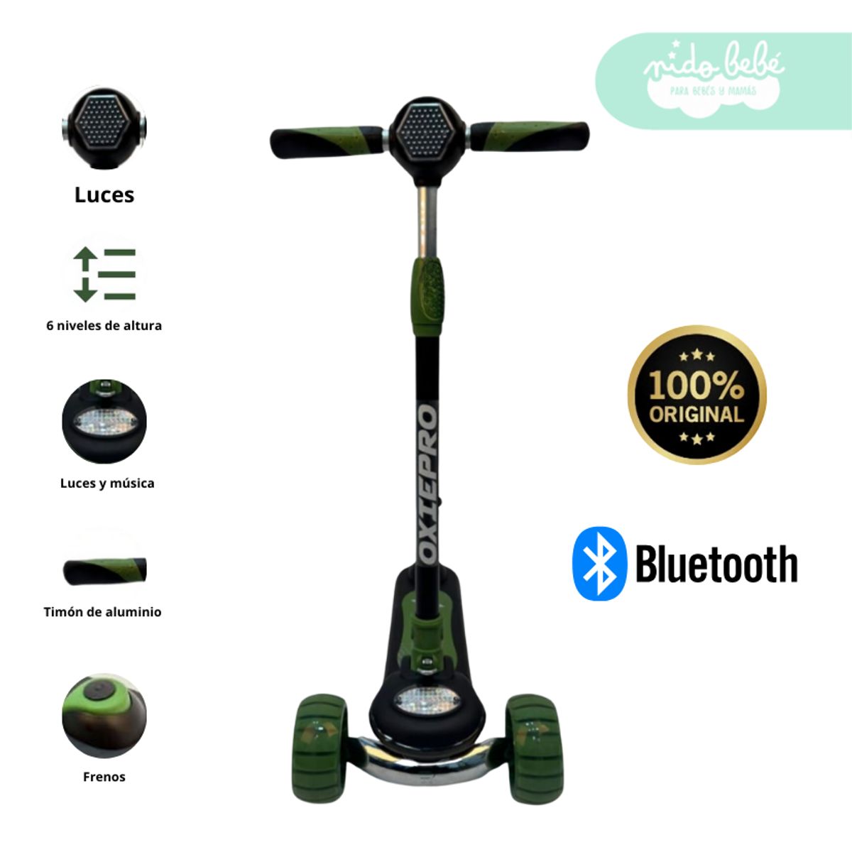 GENERICO - SCOOTER PARA NIÑO DRAX VERDE