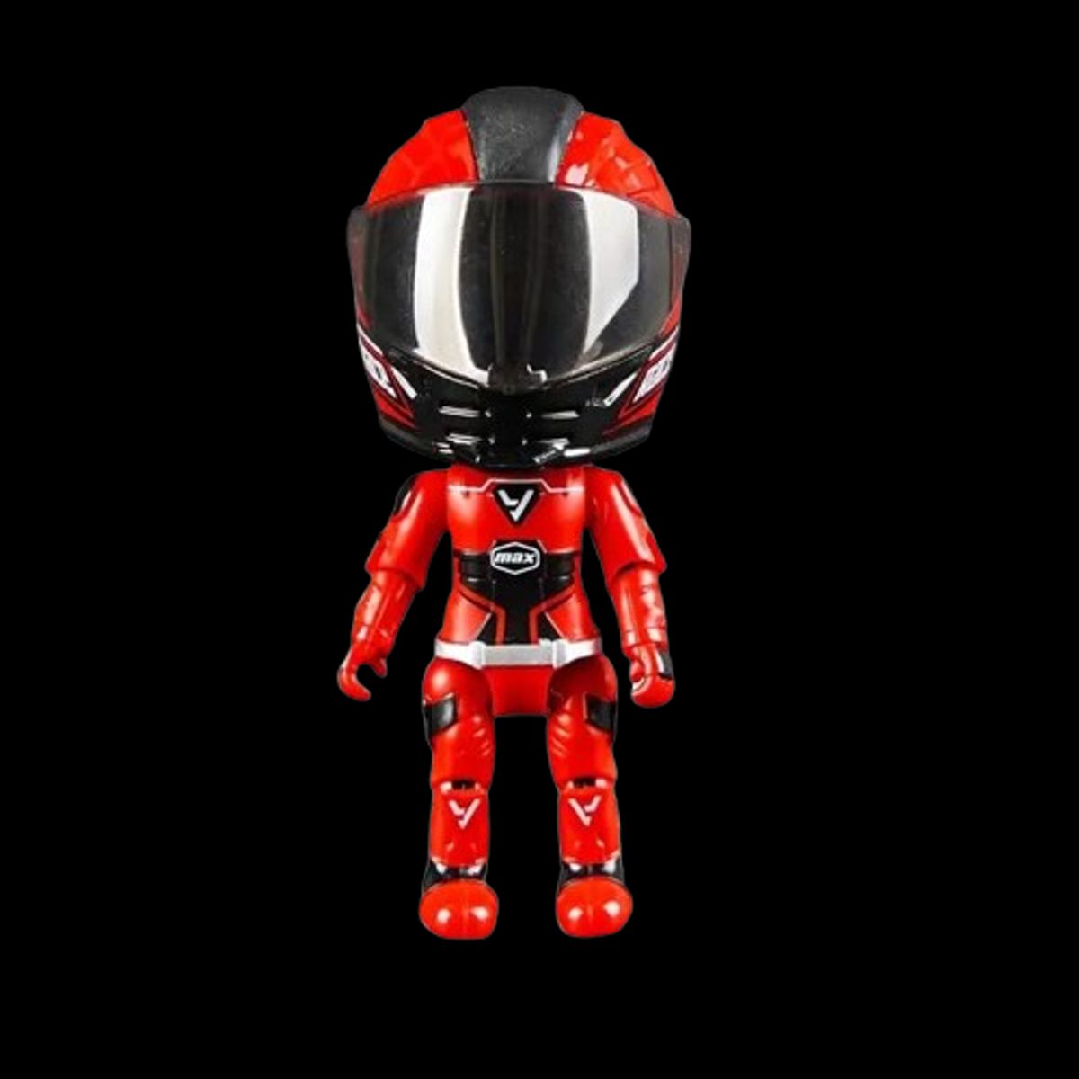 GENERICO - MUÑECO MOTERO ADORNO ROJO