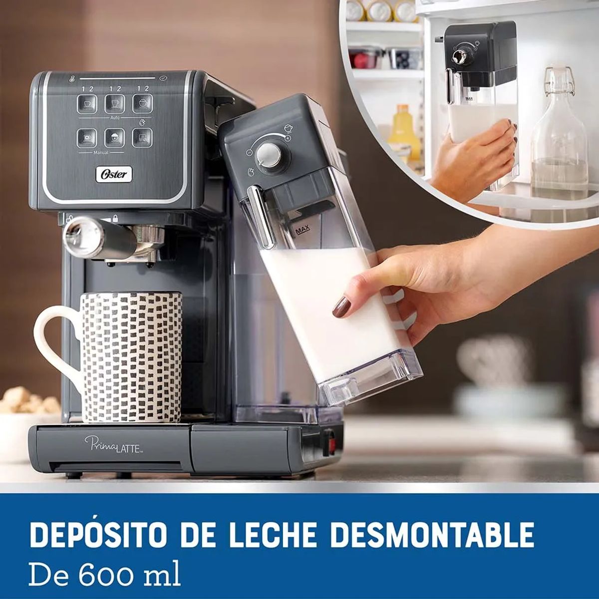 OSTER - Cafetera Oster® PrimaLatte™ Touch BVSTEM6801M  Espresso Cappuccino
