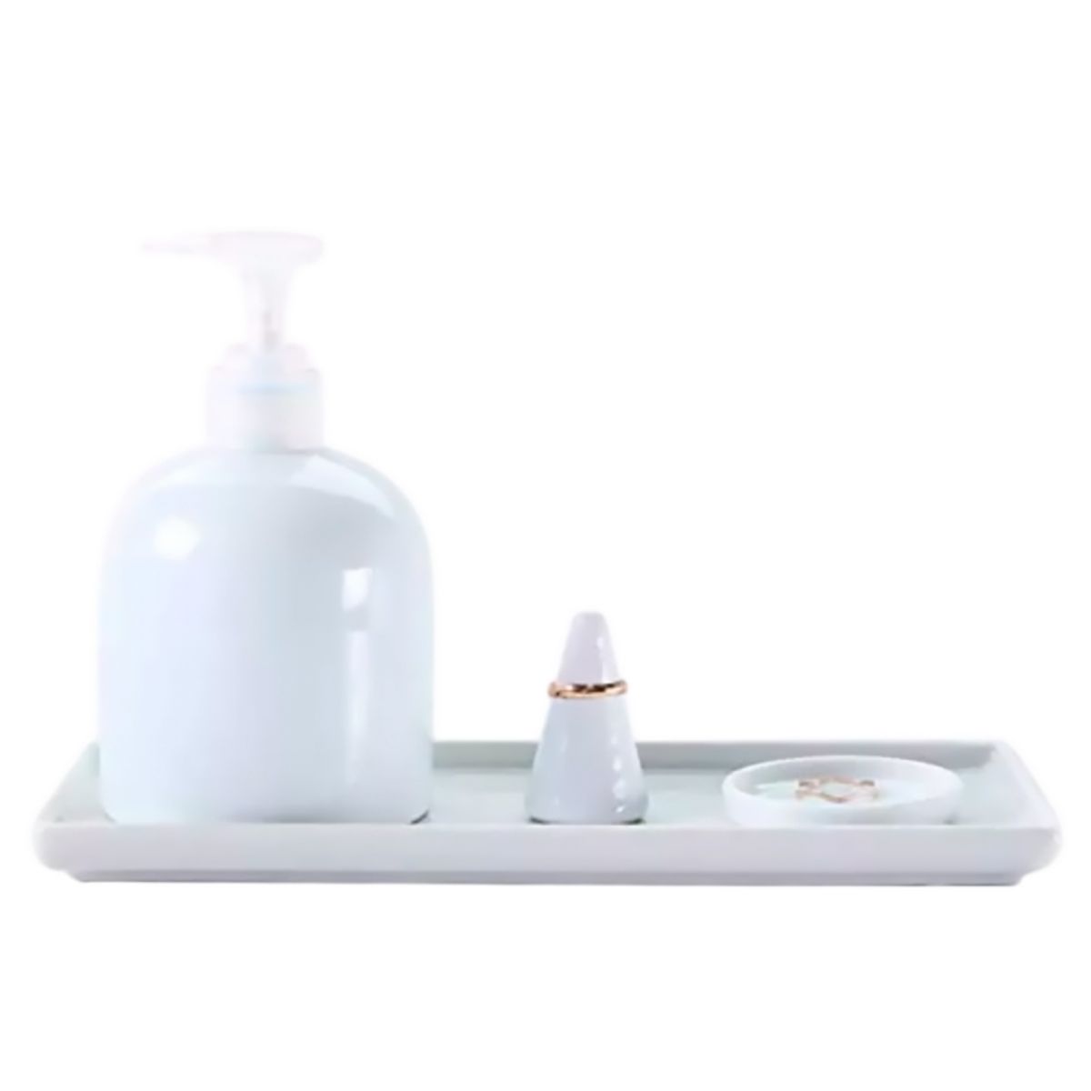 INSPIRA - Plato Rectangular de Cerámica Blanco de 24cm