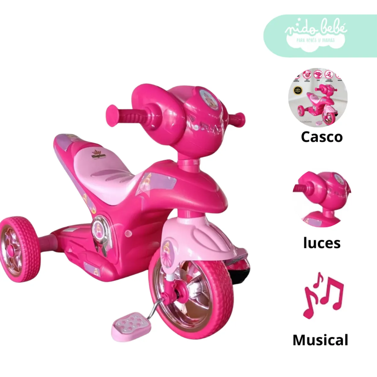 GENERICO - Motito para niña Modelo Baby moto Rosada