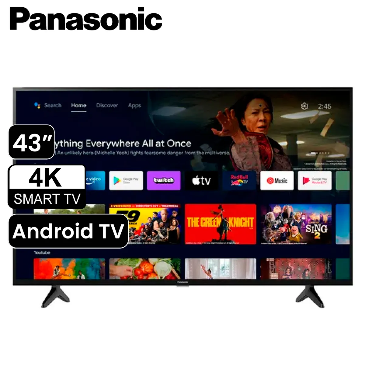 PANASONIC - Televisor Panasonic LCD 4K UHD Smart 43 TC-43HX550P