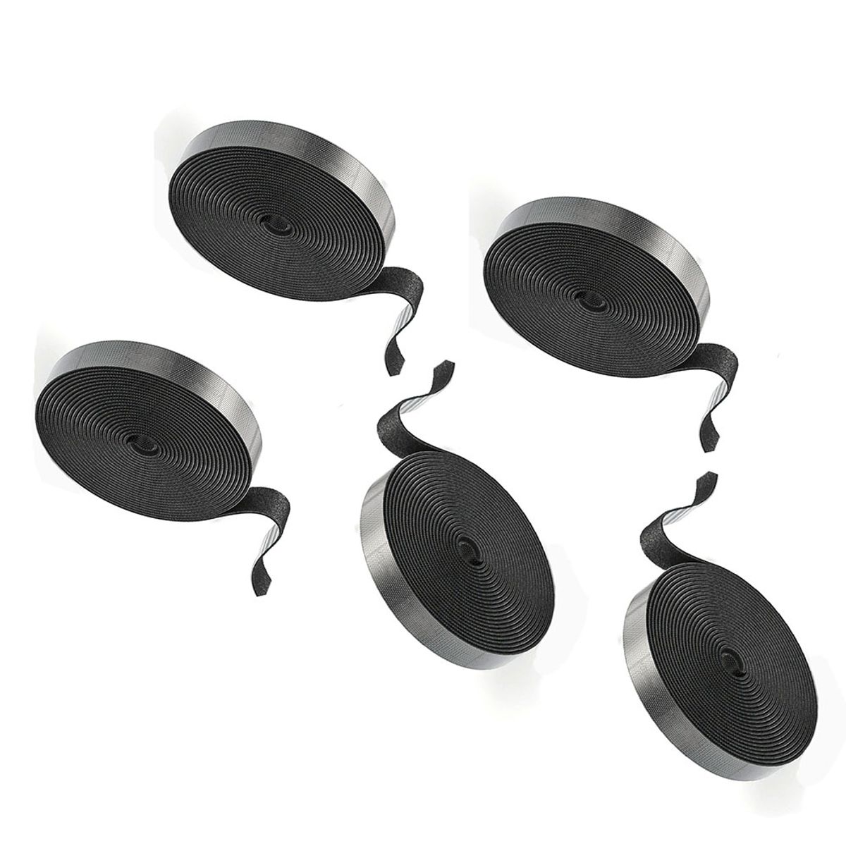 GENERICO - Cinta Organizadora Autoadhesiva Rollo de 1 metro Pack de 5 Piezas