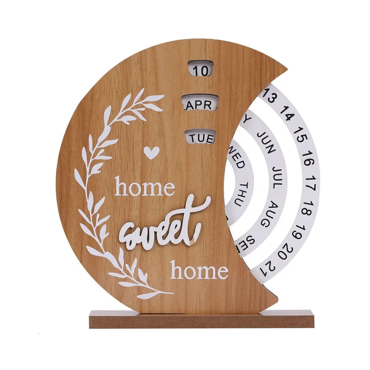 INSPIRA - Calendario Giratorio con Disco de Madera para Escritorio