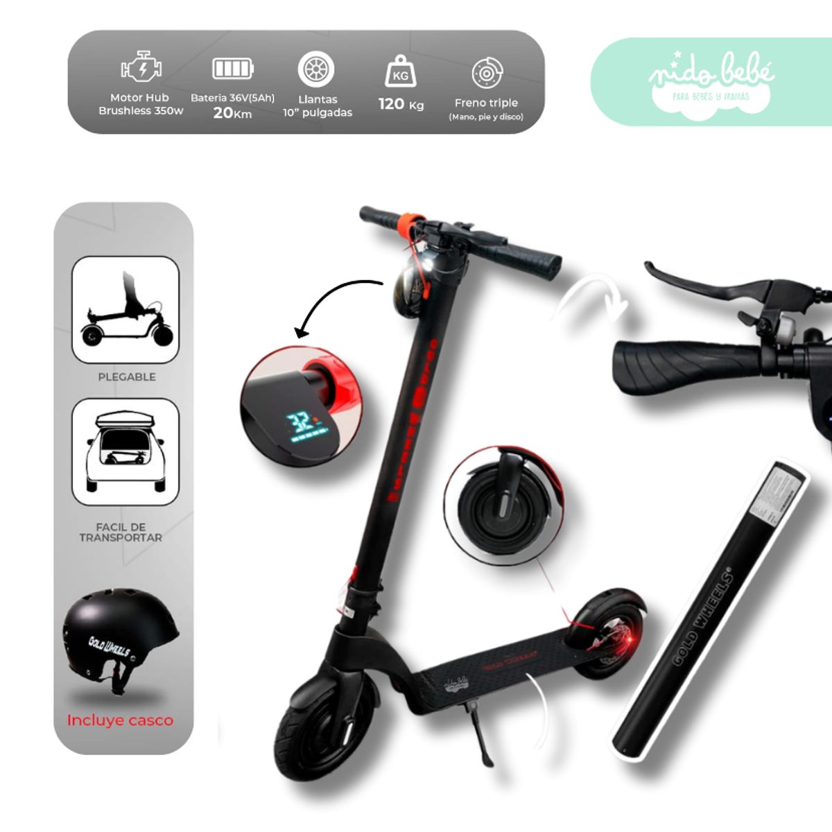 GENERICO - SCOOTER PARA NIÑO x7pro Lineal