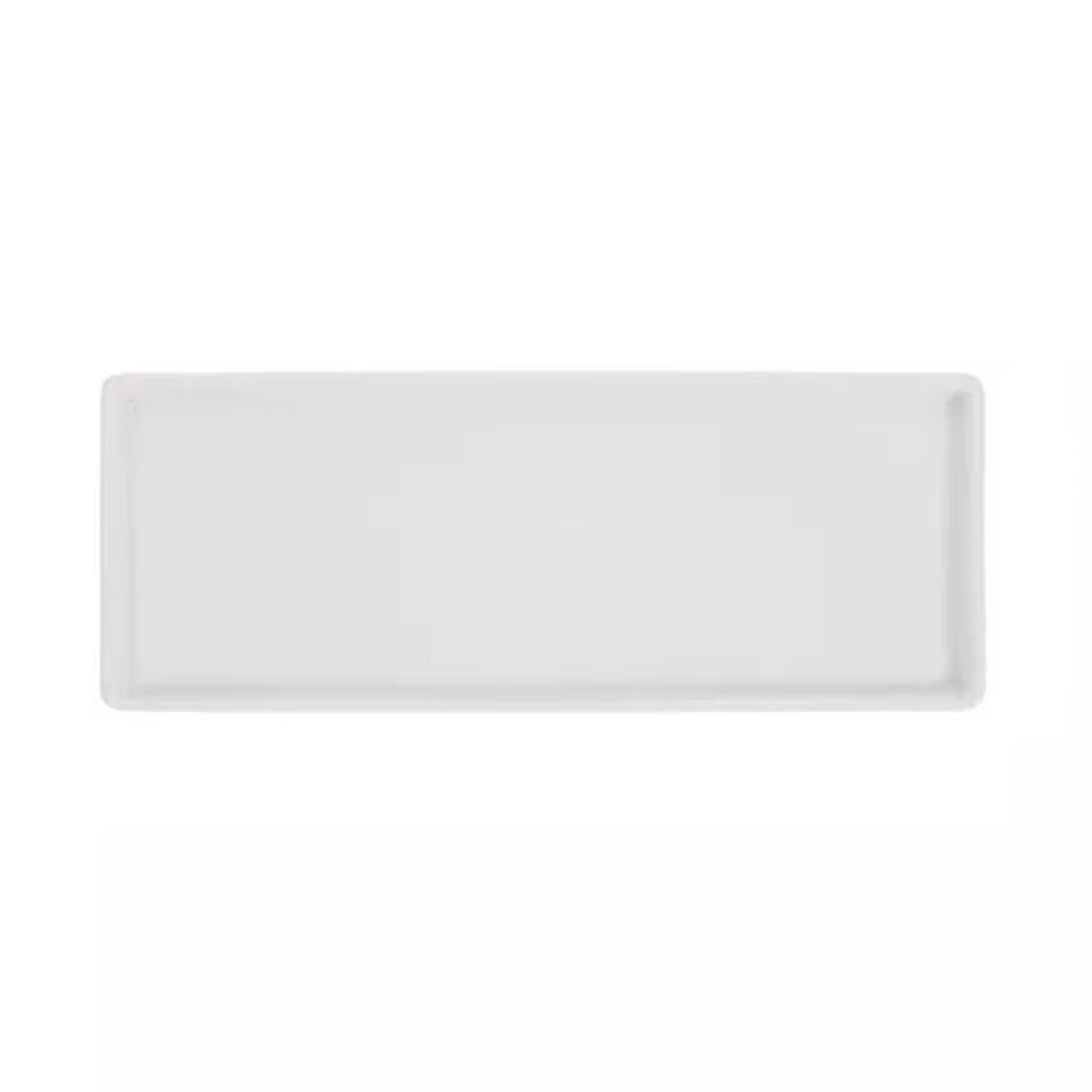 INSPIRA - Plato Rectangular de Cerámica Blanco de 24cm