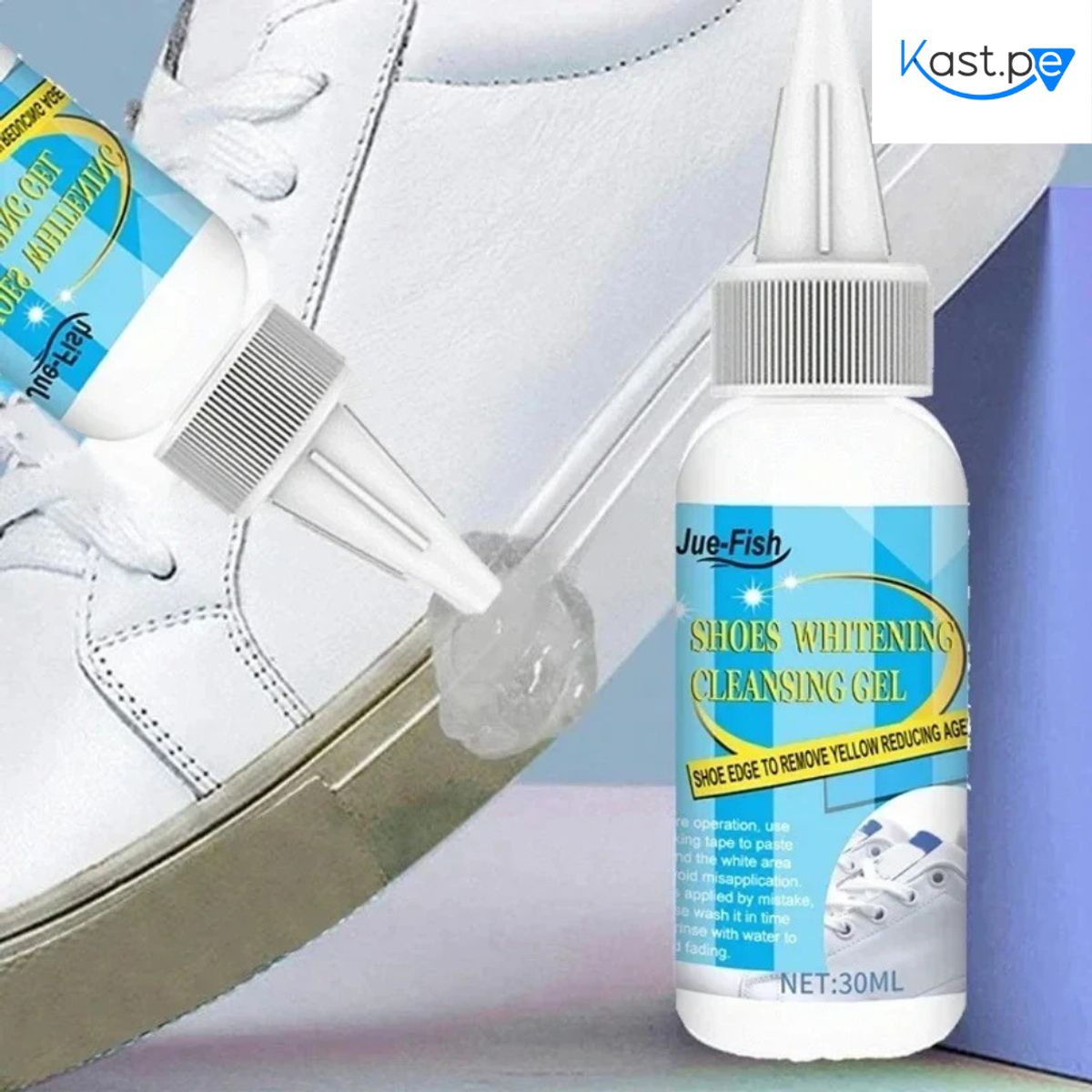 Espuma Limpiadora para Zapatos Elimina la Suciedad Amarillo, marca KAST PE - Foto Principal