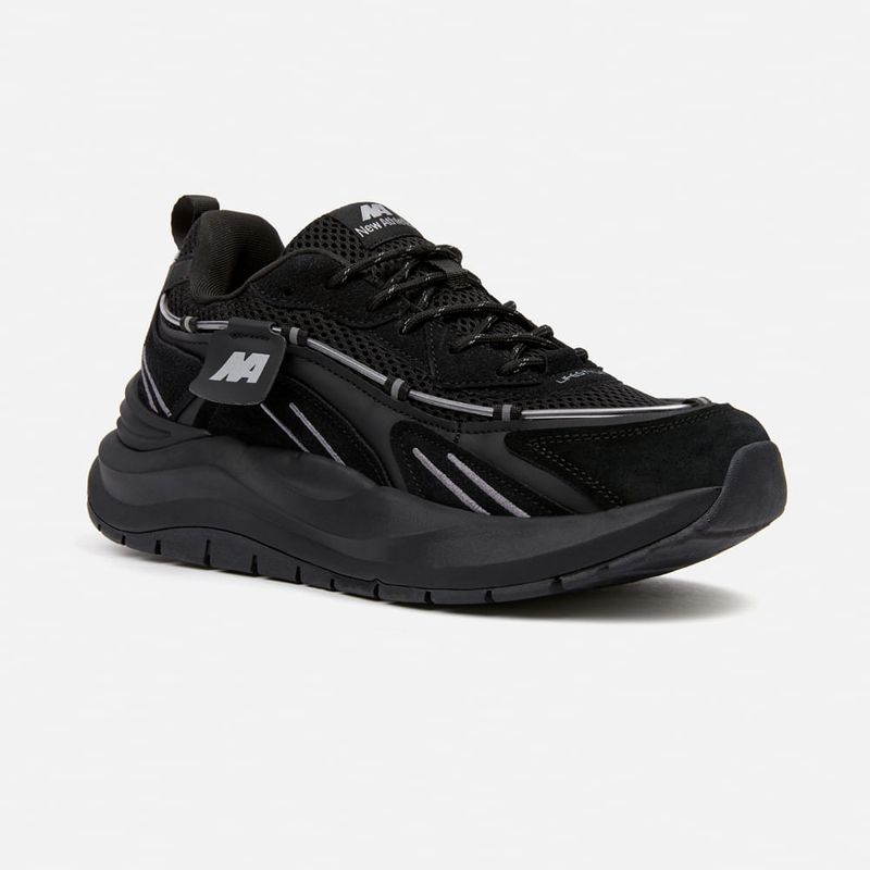 NEW ATHLETIC - Zapatillas New Athletic Lifestyle Rubbing160 Negro Con Gris Hombre