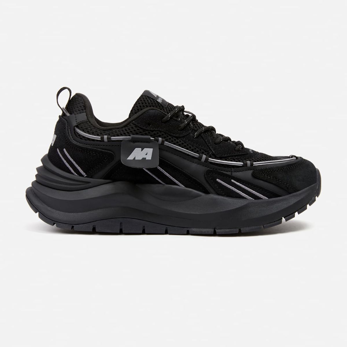 NEW ATHLETIC - Zapatillas New Athletic Lifestyle Rubbing160 Negro Con Gris Hombre