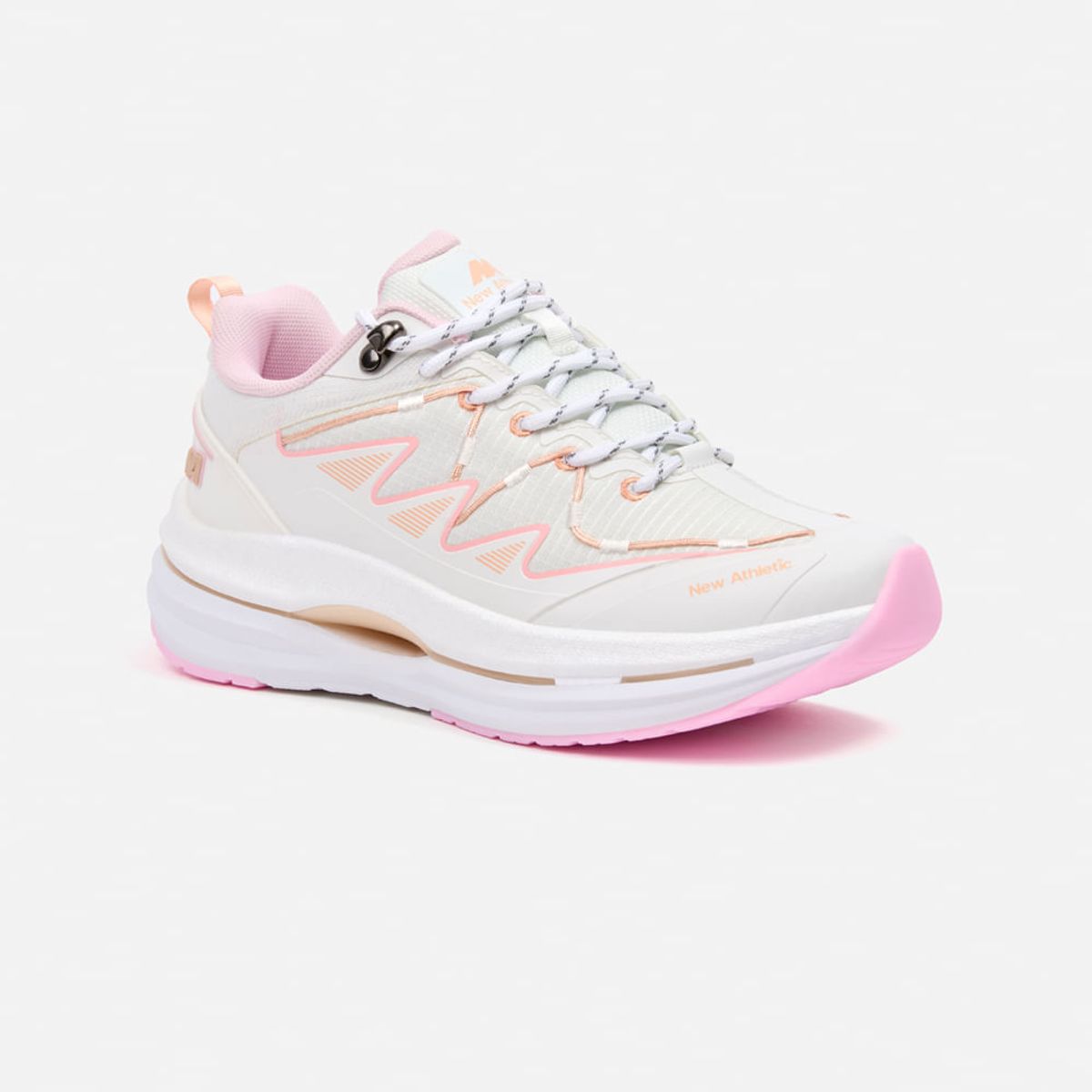 NEW ATHLETIC - Zapatillas New Athletic Running Idai126 Crema Con Rosado Mujer