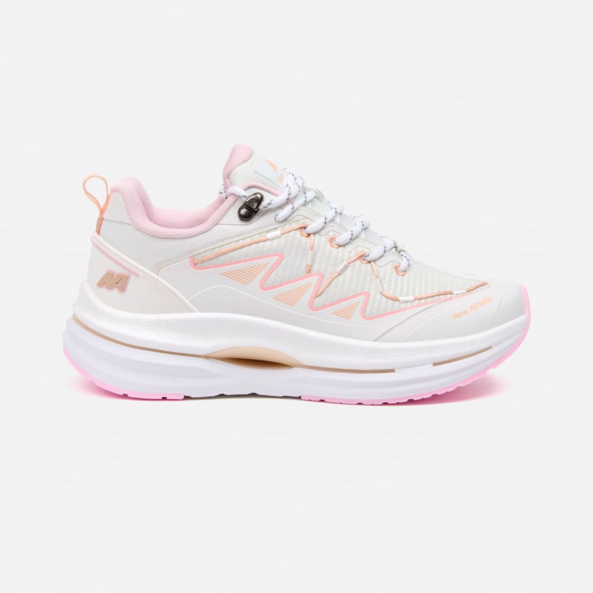 NEW ATHLETIC - Zapatillas New Athletic Running Idai126 Crema Con Rosado Mujer