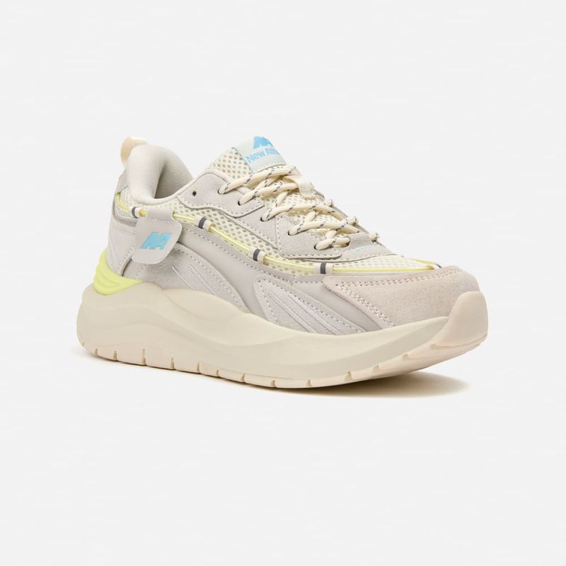 NEW ATHLETIC - Zapatillas New Athletic Lifestyle Rubbing160 Beige Con Celeste Mujer