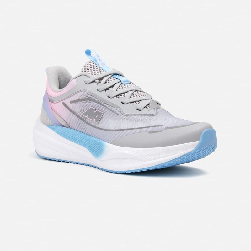 NEW ATHLETIC - Zapatillas New Athletic Running Spoom127 Gris Con Celeste Mujer