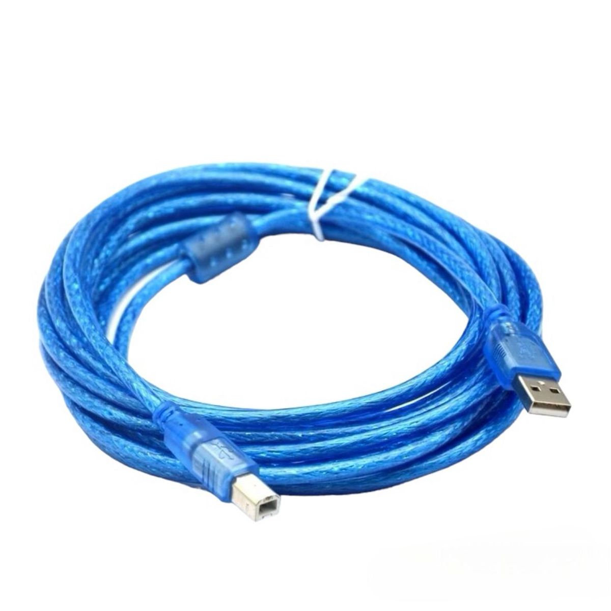 GENERICO - Cable Para Impresora Escaner USB 2.0 - 3 Metros Siliconado Azul