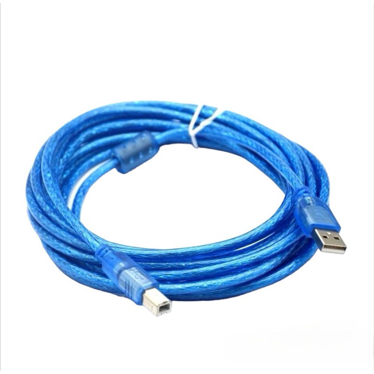 GENERICO - Cable Para Impresora Escaner USB 2.0 - 3 Metros Siliconado Azul