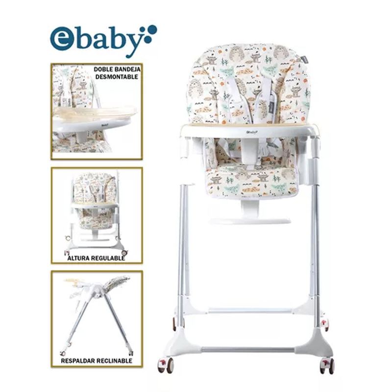 EBABY - Silla De Comer Graduable Ebaby Harriet Beige