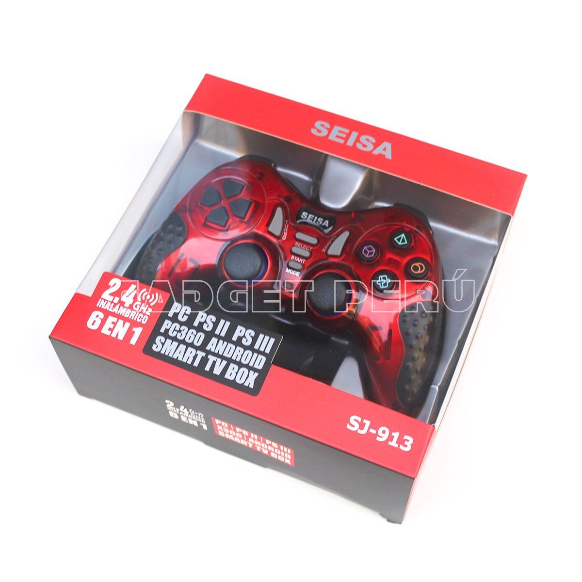 SEISA - Mando Gamepad Seisa Sj913 Inalámbrico Pc Ps2 Ps3 Android Smart Tv
