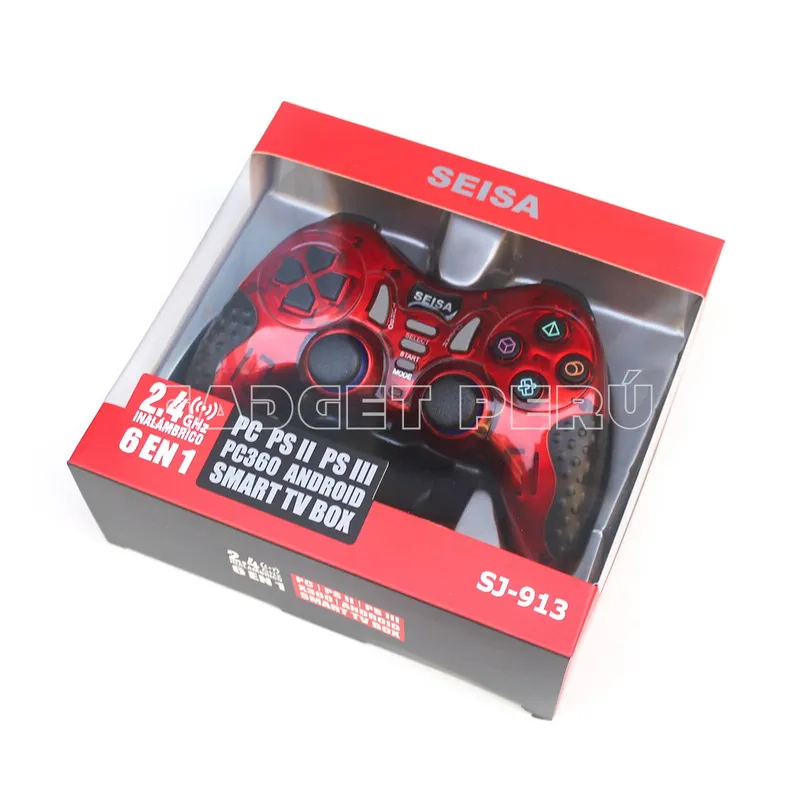SEISA - Mando Gamepad Seisa Sj913 Inalámbrico Pc Ps2 Ps3 Android Smart Tv