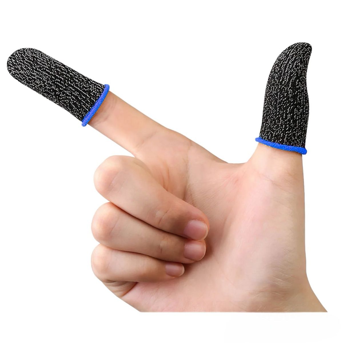 GENERICO - Dedales mangas guantes grips antisudor dedos gamer negro