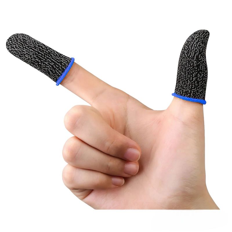 GENERICO - Dedales mangas guantes grips antisudor dedos gamer negro