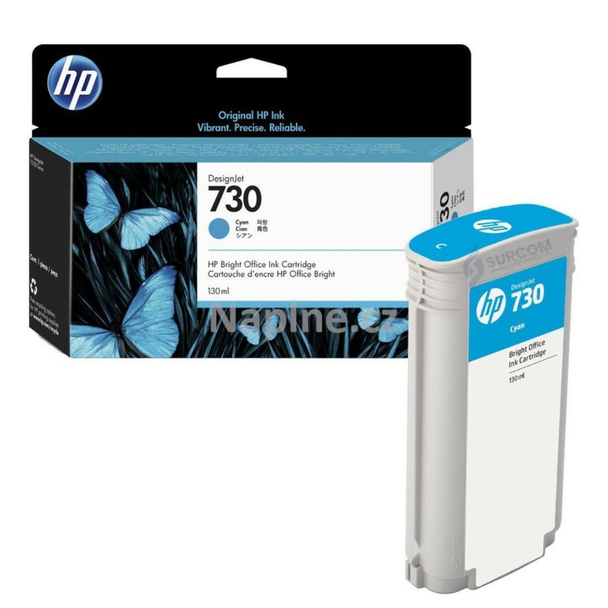 HP - Cartucho de Tinta HP 730 Cyan Original 130 ml