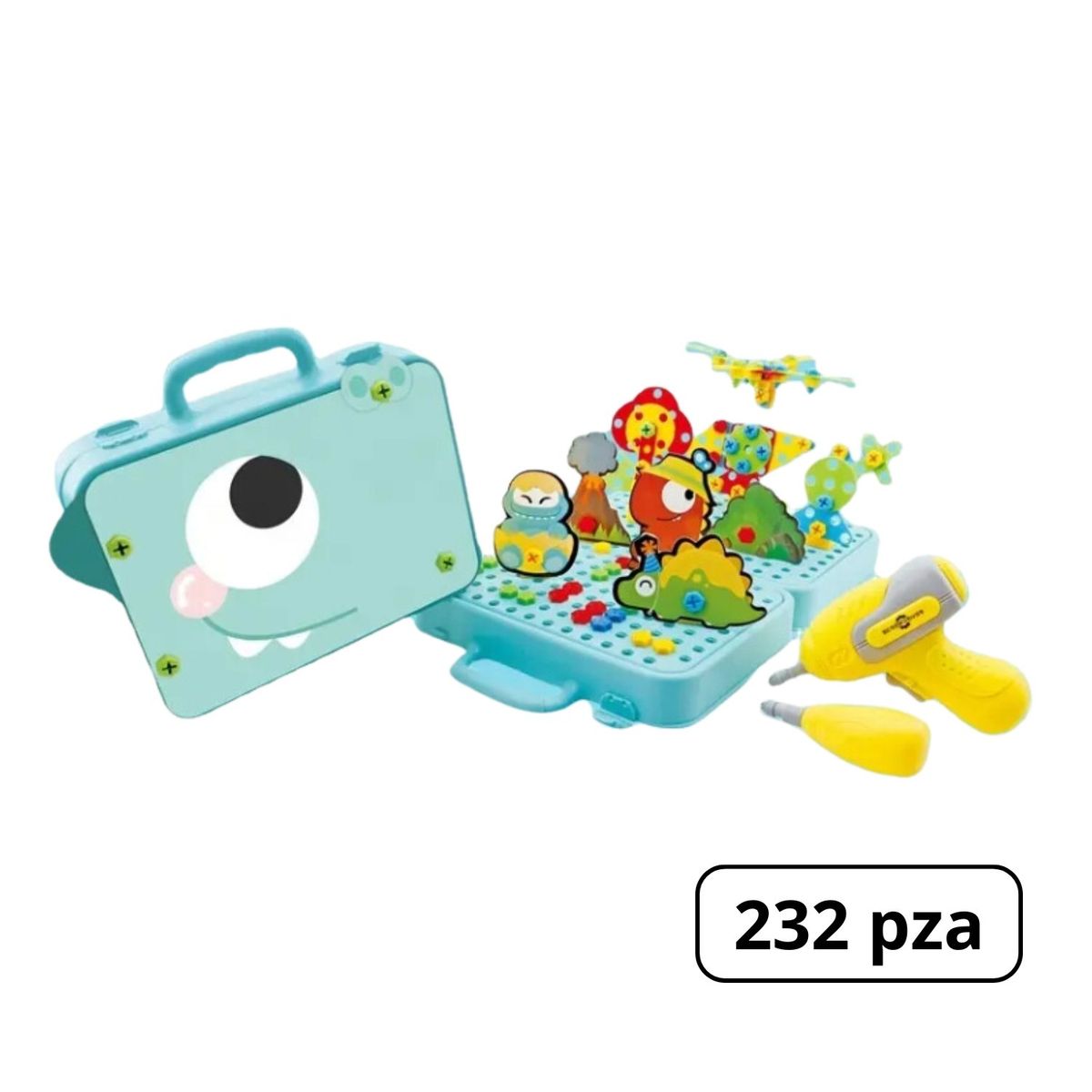 GENERICO - Set Didáctico de Construcción Mosaico 3D infantil de 232 Piezas Dino