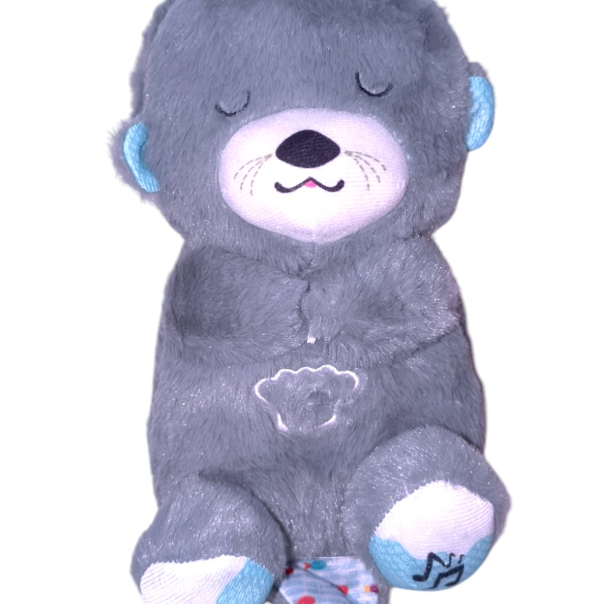 GENERICO - Peluche Nutria respira con luces color gris