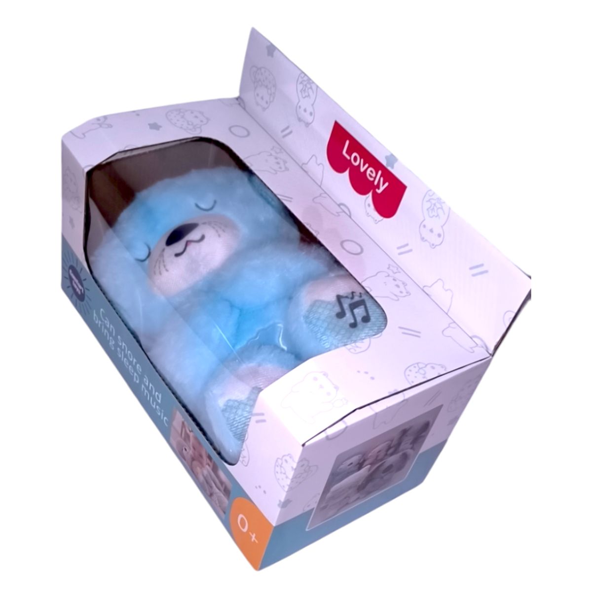 GENERICO - Peluche Nutria respira con luces color Celeste