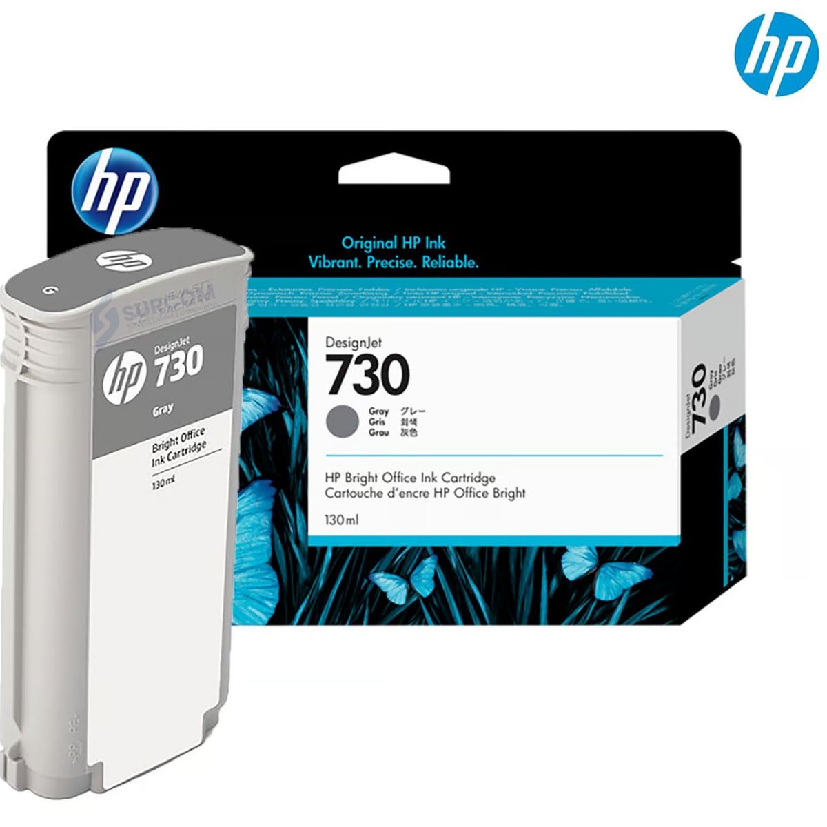 HP - Cartucho de Tinta HP 730 Gray Original (130 ml)
