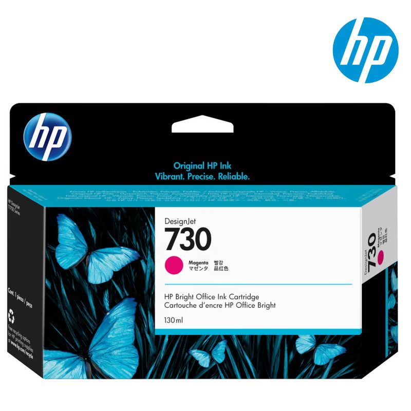 HP - Cartucho de Tinta HP 730 Magenta Original (130 ml)