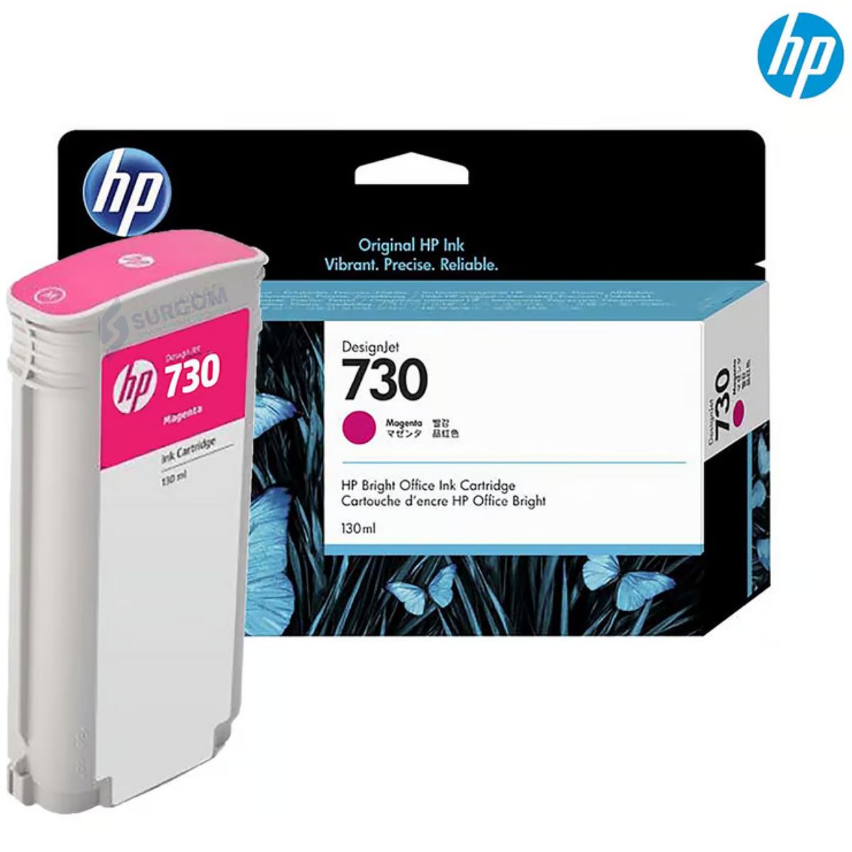 HP - Cartucho de Tinta HP 730 Magenta Original (130 ml)