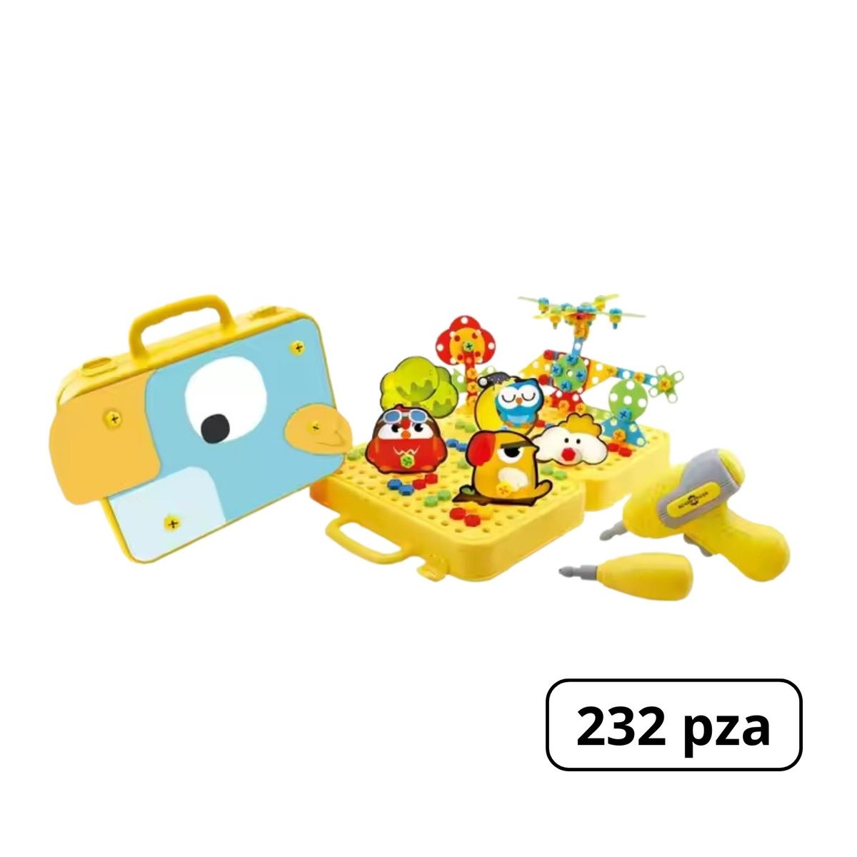 GENERICO - Set Didáctico de Construcción Mosaico 3D Infantil de 232 Piezas Bird
