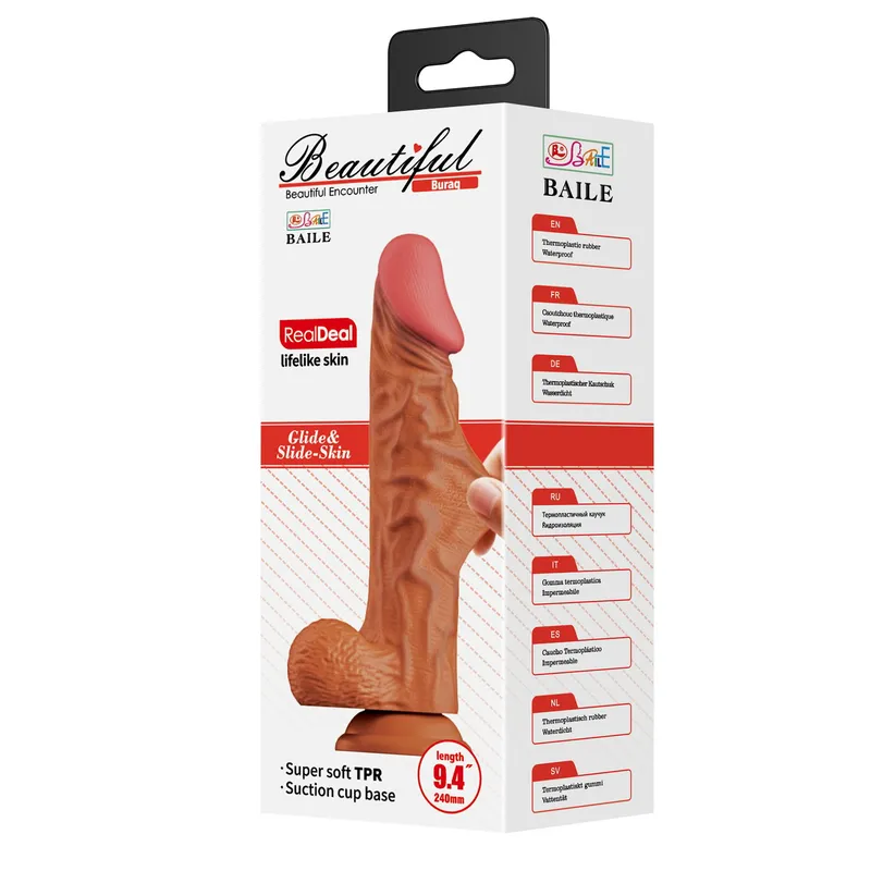 BAILE - Dildo Consolador Realista Texturizado Burag 24cm Ø 5cm