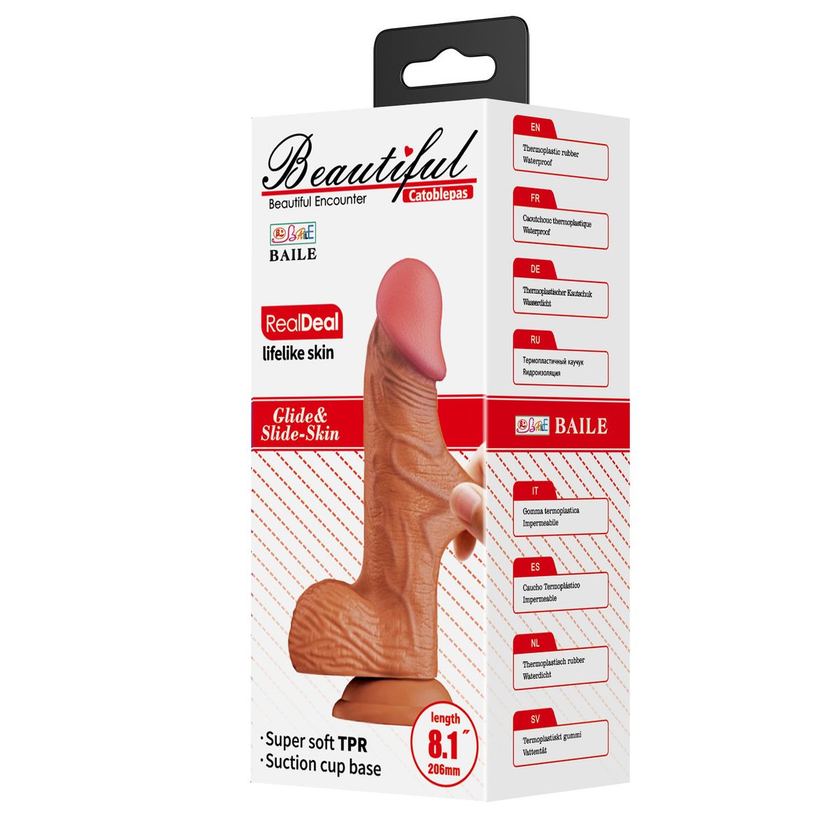 GENERICO - Dildo Realista Catoblepas Super Suave 20.6 cm Ø 4.4cm Ventosa