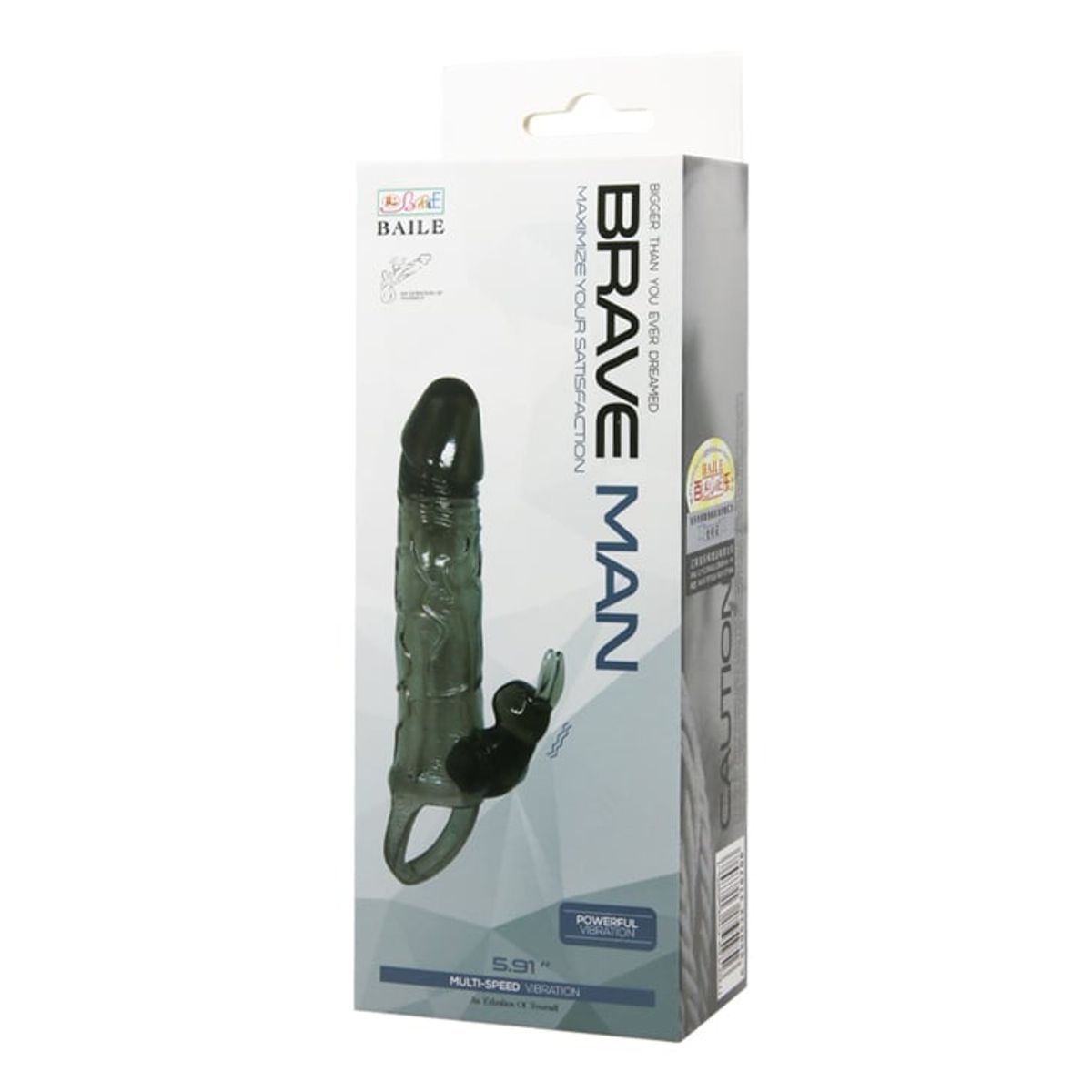 BAILE - Funda Extensora Pene Doble 17x Ø 4cm Estimulación y Vibración Múltiple