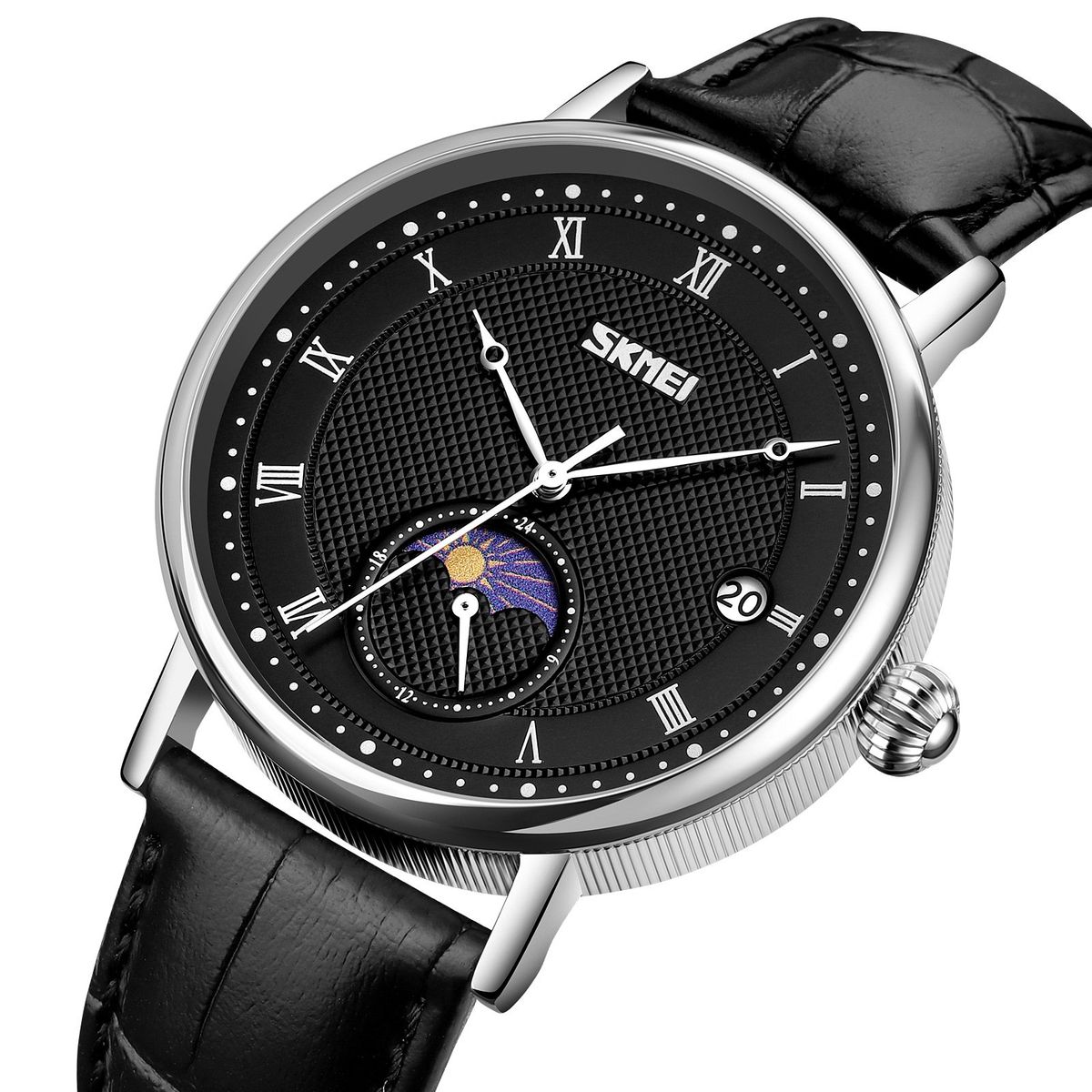 SKMEI - Reloj Skmei 9308 Negro Correa negra de cuero