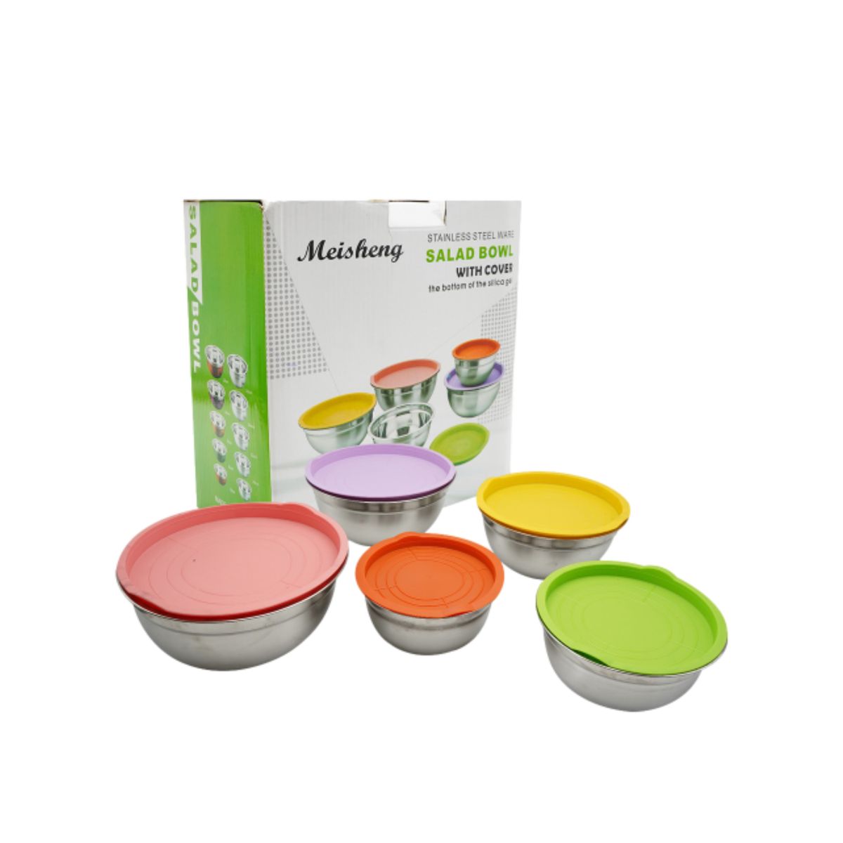 GENERICO - Set de 5 Bowls con Tapa 10 piezas