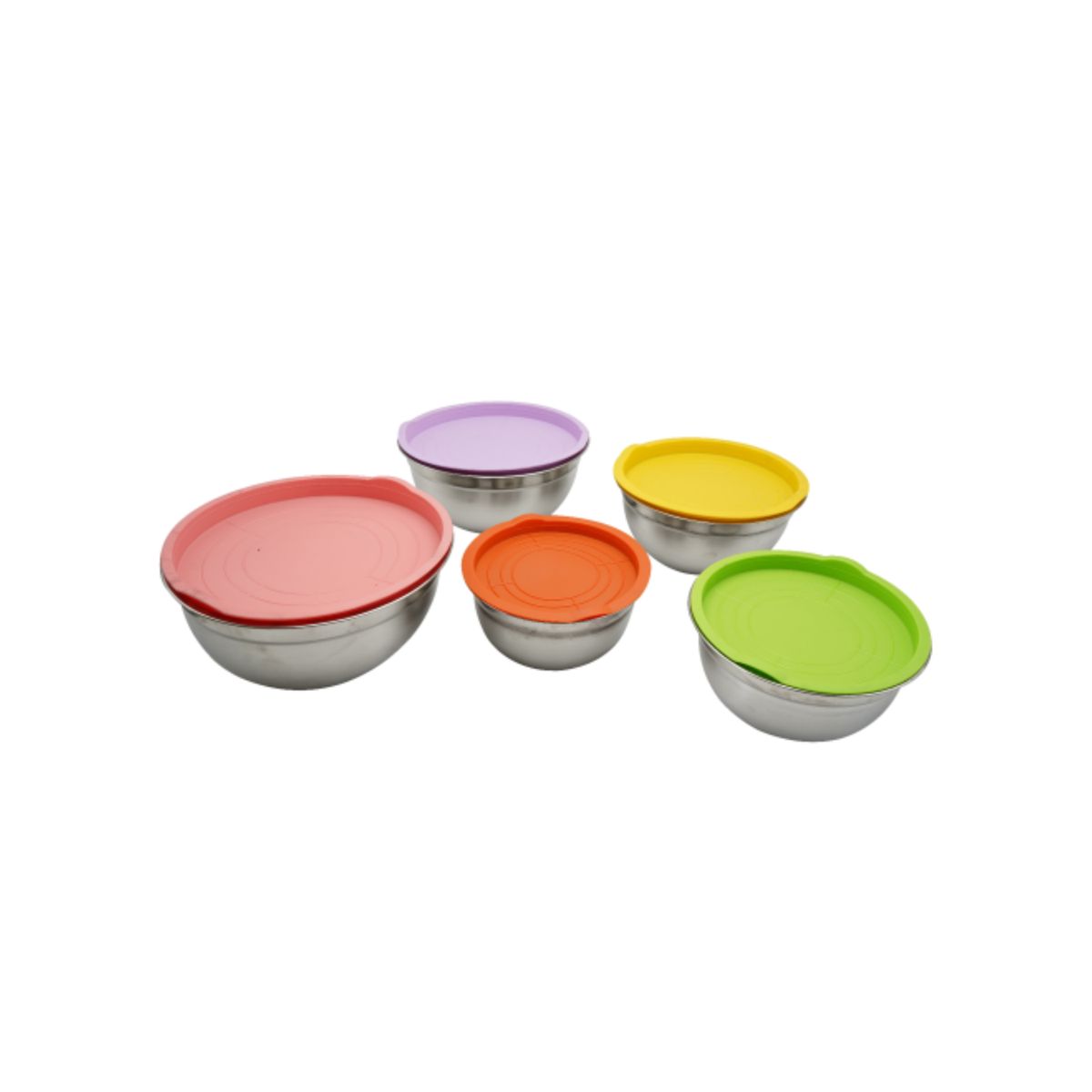 GENERICO - Set de 5 Bowls con Tapa 10 piezas