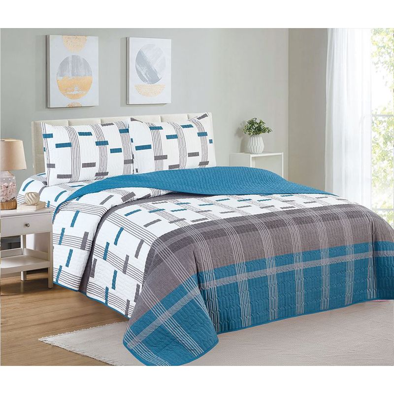 CASATEX - Cubrecama + Juego de sábanas Queen 100% Algodón - 5 Piezas