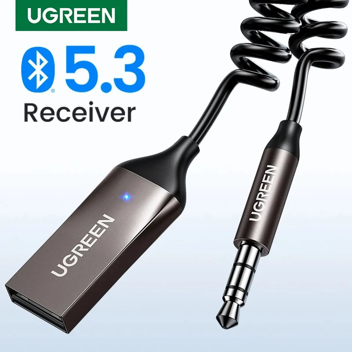 UGREEN - UGREEN Adaptador auxiliar Bluetooth 5.3 para Auto