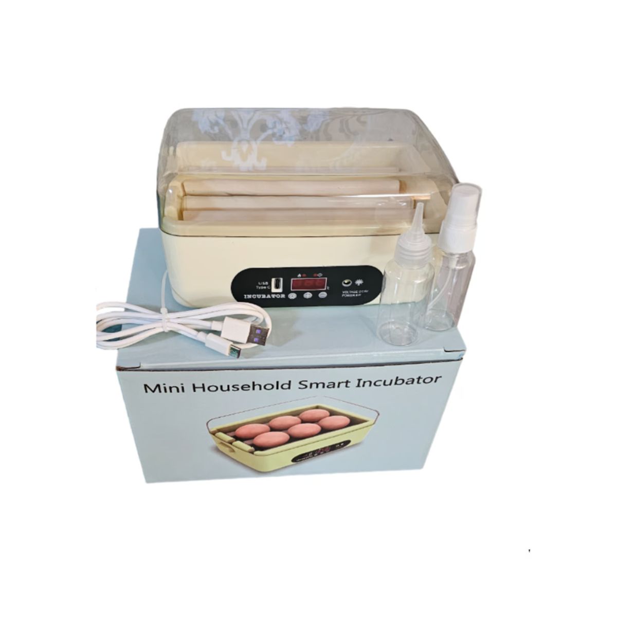 GENERICO - Equipo De Incubación Doméstico Con Ovoscopio Para 6 huevos