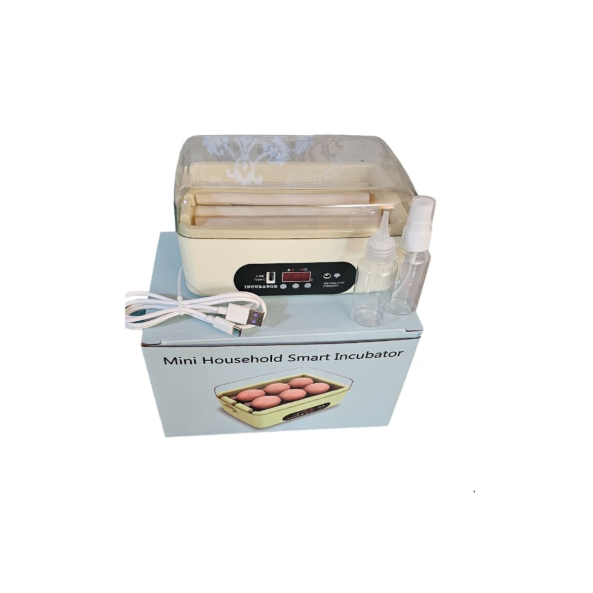 GENERICO - Equipo De Incubación Doméstico Con Ovoscopio Para 6 huevos