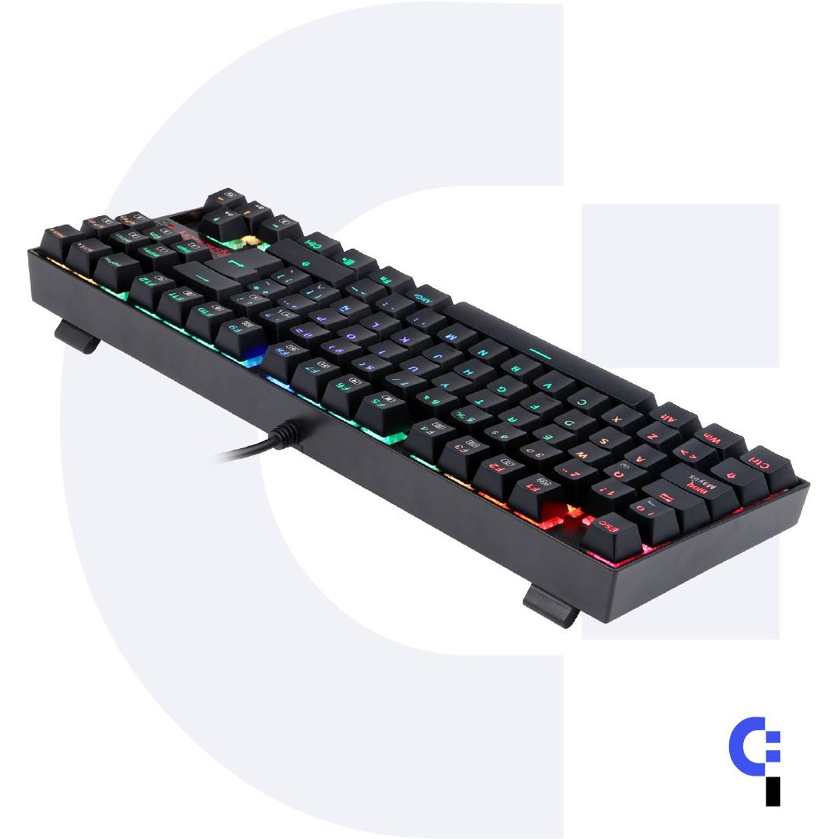REDRAGON - TECLADO MECANICO REDRAGON KUMARA BLACK K552RGB BLUE SWITCH ESP USB