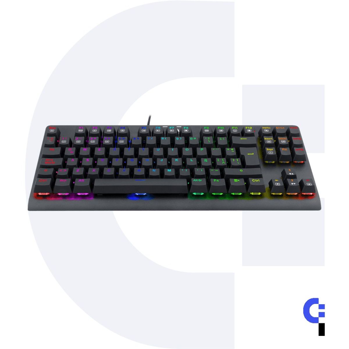 REDRAGON - TECLADO MECANICO REDRAGON DARK AVENGER RGB BLACK RED SWITCH ESP USB
