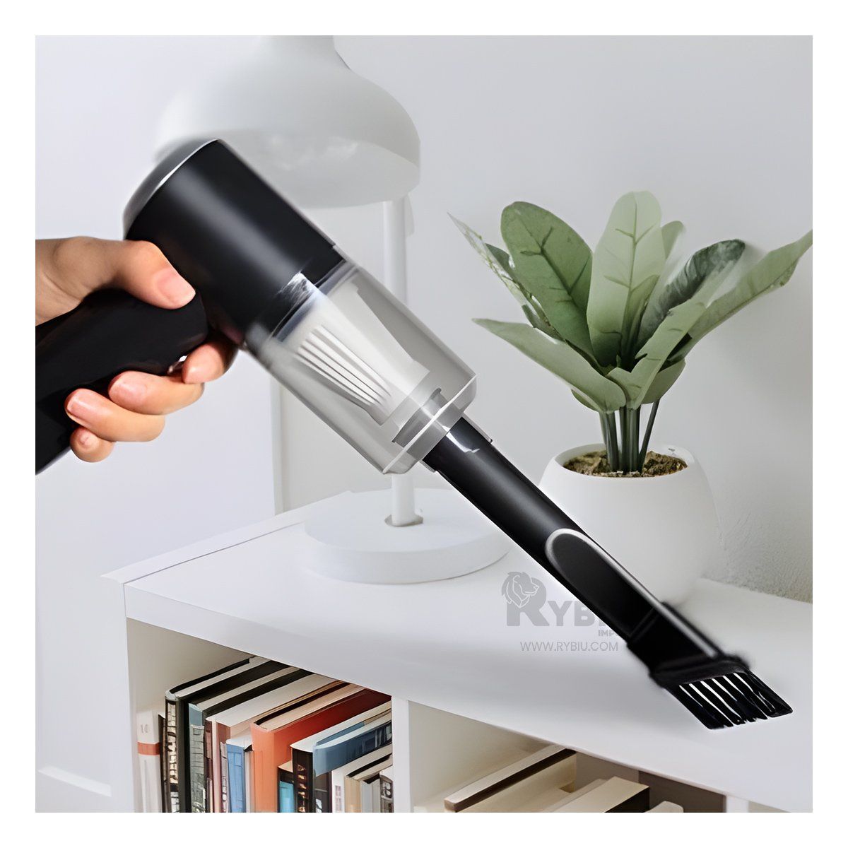 GENERICO - Aspiradora Pequeña de Mano en Color Negro Y+Regalo Stickers