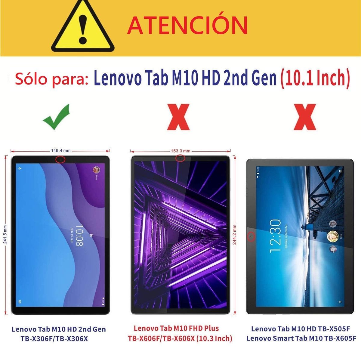 GENERICO - Funda Armor Protector Forro M10 10.1 2da Gen TB-X306X TB-X306XF ZA7200