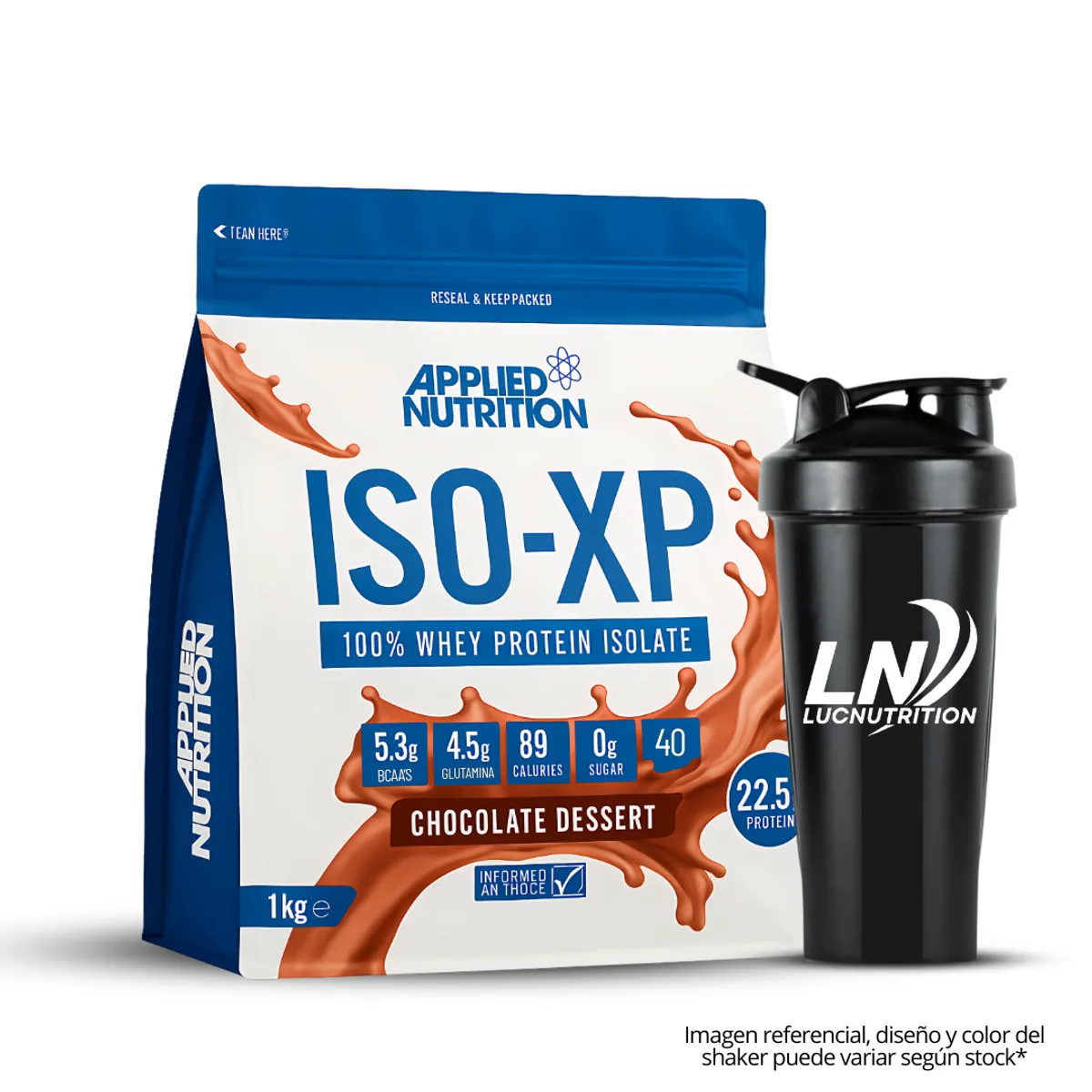 APPLIED NUTRITION - Iso XP 1 kg Proteina Isolatada - Chocolate Dessert + Shaker