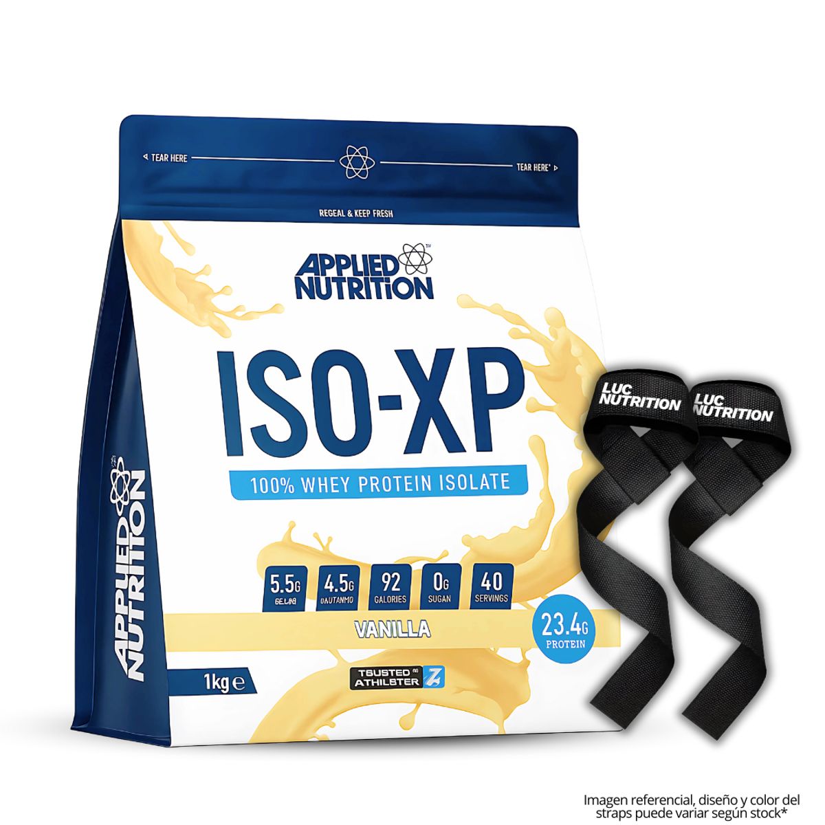 APPLIED NUTRITION - Iso XP 1 KG Proteina Isolatada - Vainilla + Straps